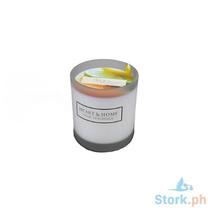 Picture of H&H Citrus Crush in Beautiful Frosted Glass Votive Holder Fragrance Scented Soy Cute Sized 45g