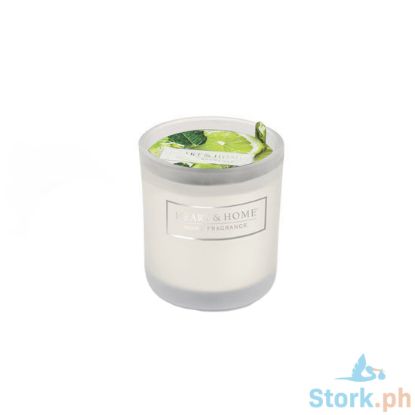 Picture of H&H Lime Splash in Beautiful Frosted Glass Votive Holder Fragrance Scented Soy Cute Sized 45g