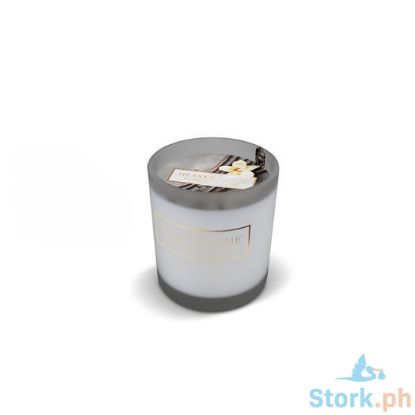 Picture of H&H Black Vanilla in Beautiful Frosted Glass Votive Holder Fragrance Scented Soy Cute Sized 45g