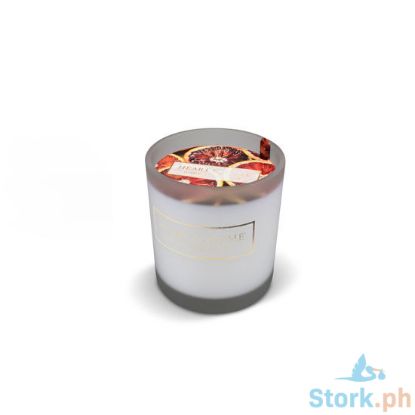 Picture of H&H Cranberry Spice in Beautiful Frosted Glass Votive Holder Fragrance Scented Soy Cute Sized 45g