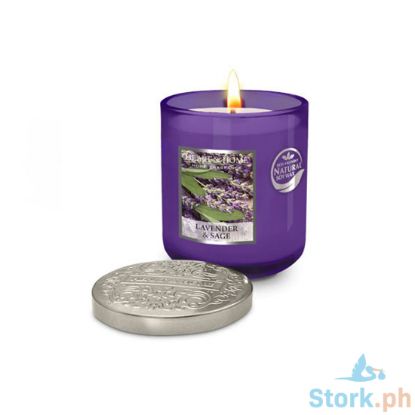 Picture of H&H Lavender & Sage Delectable Fragrance Scented Soy Candle Jar Large 340g
