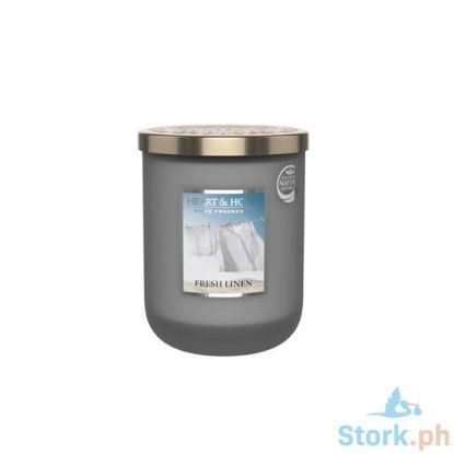 Picture of Large (Fresh Linen) Delectable Fragrance Scented Soy Candle Jar by Heart & Home 340g