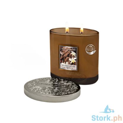 Picture of H&H Sandalwood & Vanilla Dazzling Fragrance Scented Soy Candle Jar Twin Wick 230g