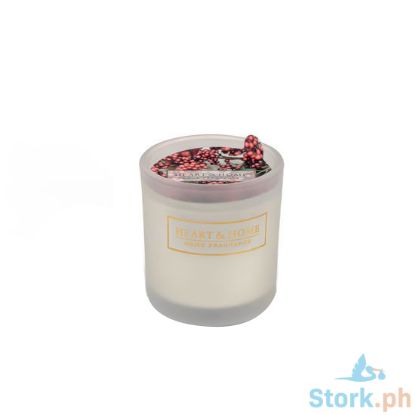 Picture of H&H Simply Mulberry in Beautiful Frosted Glass Votive Holder Fragrance Scented Soy Cute Sized 45g