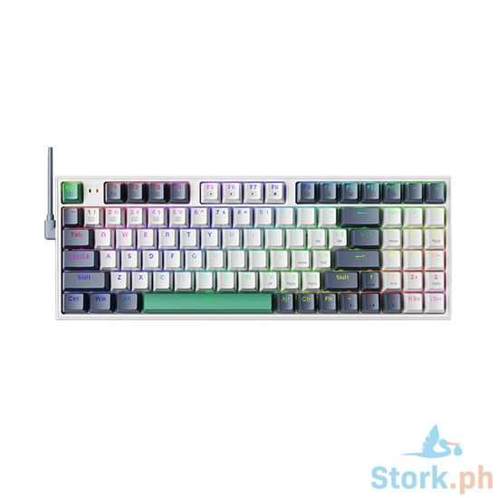 Picture of Machenike Keyboard K500-B94 Wired Red Switch RGB White