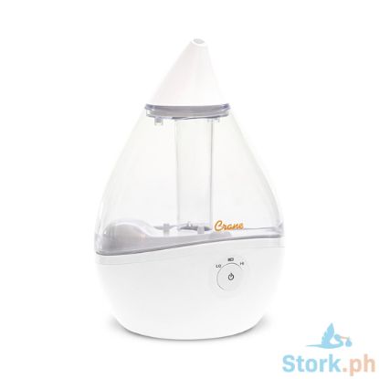 Picture of Crane Droplet Filter-Free Cool Mist Humidifier with Vaporizer Function for Inhalation - Clear White