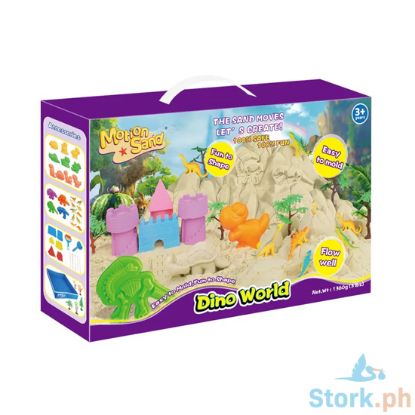 Picture of Motion Sand Dinosaur World - w/ 20 Moulds ,Foldable Sand Tray & Accessories (2.12kg)