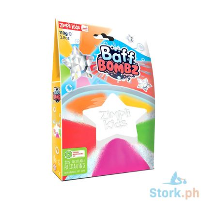 Picture of Zimpli Kids Baff Bombz White Star with Rainbow Effect Bath Bomb