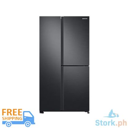 Picture of Samsung RS63R5591B4/TC 24.3 Cu. Ft. 3-Door Side By Side Gentle Black Matte Refrigerator
