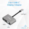 Picture of Promate UniHub-C4 2-in-1 USB 3.1 USB-C Type-C™ Display Adapter with VGA and HDMI Grey