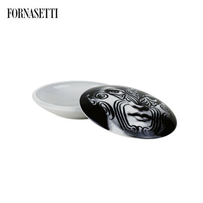 Picture of Fornasetti Round box Tema e Variazioni n°9 black/white