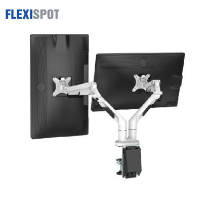Picture of Flexispot Dual Gas Spring Monitor Arm - Premium 17-32" MA8D -White
