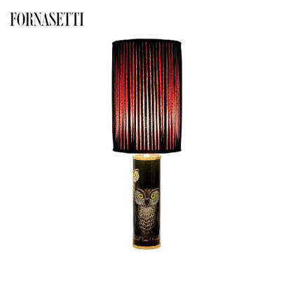 Picture of Fornasetti Cylindrical pleated lampshade black/red