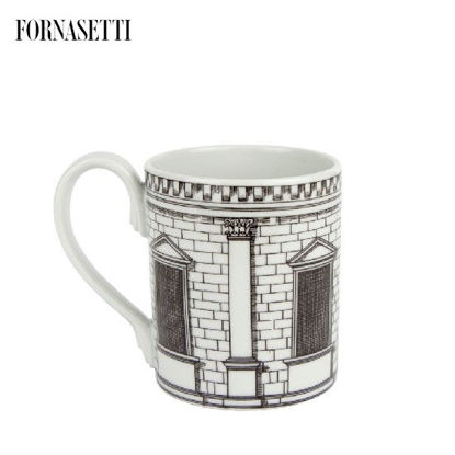 Picture of Fornasetti Mug Architettura black/white