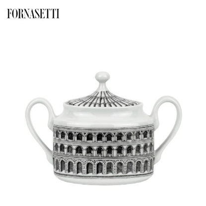 Picture of Fornasetti Sugar bowl Architettura black/white