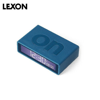 Picture of LEXON Flip+ Alarm Clock - Rubber Duck Blue