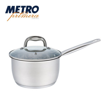 Picture of Metro Primera Series 20 x 11.5 cm Stainless Steel Sauce Pan w/ Lid