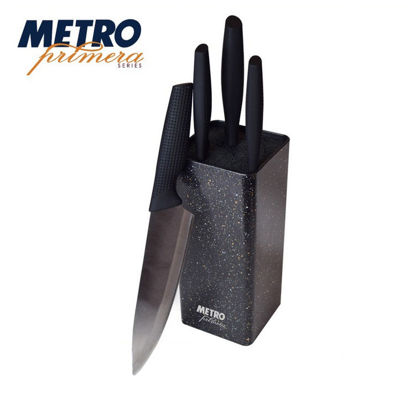 Picture of Metro Primera Series 5pcs Kitchen Knife Block Set