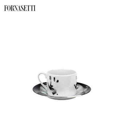 Picture of Fornasetti Tea cup Tema e Variazioni 2005 Mano black/whit
