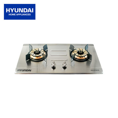 Picture of Hyundai HG-R7603K Double Burner Stainless Steel Built in Gas Stove