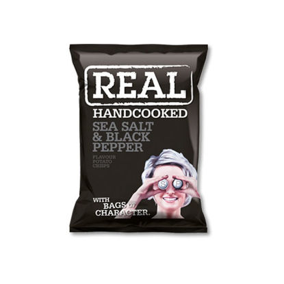 Picture of Real Handcooked Crisps Sea Salt and Black Pepper (150g)