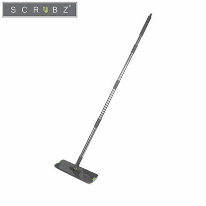 Picture of SCRUBZ Heavy Duty Cleaning Essentials Easy Grip Premium Microfiber 360ᴼ Stainless Steel Flat Mop