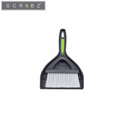 Picture of SCRUBZ Heavy Duty Cleaning Essentials Easy Grip Premium Dustpan with Brush