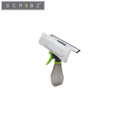 Picture of SCRUBZ Heavy Duty Cleaning Essentials Easy Grip Premium Multi-Function Window Spray Glass Cleaner Microfiber Washer Head