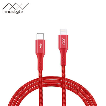Picture of Innostyle DuraFlex USB-C to Lightning 18W Cable 1.5m - Apple Candy Red