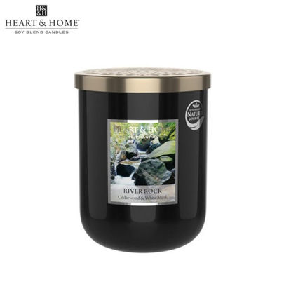 Picture of H&H River Rock Delectable Fragrance Scented Soy Candle Jar by Heart & Home Large 340g