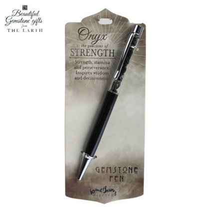 Picture of Pen (Onyx) - The Gemstone of Strength Something Forever Gifts From The Earth by Heart & Home