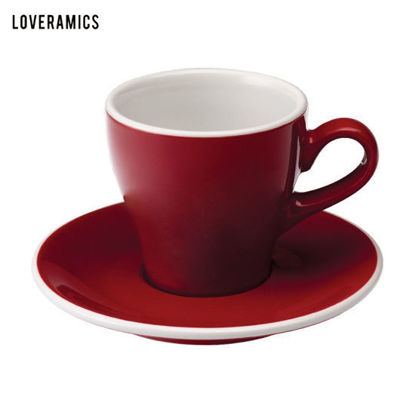 Picture of Loveramics Tulip 180ml Cappuccino Cup & Saucer in Red