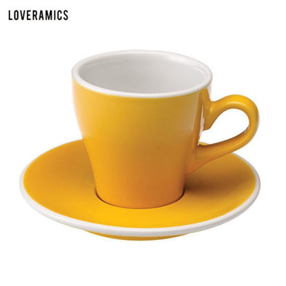 Picture of Loveramics Tulip 180ml Cappuccino Cup & Saucer in Yellow