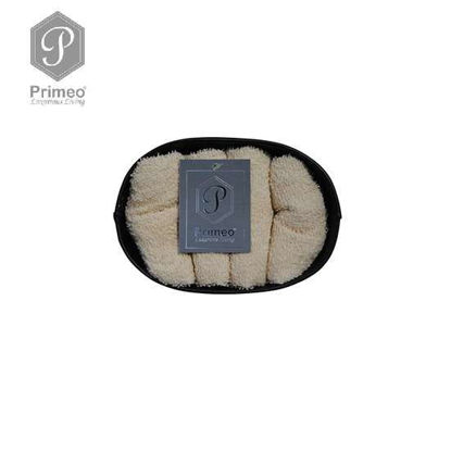 Picture of PRIMEO Premium 100% Cotton Hand Towel Set of 4 w/ Basket 300gsm Beige