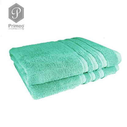 Picture of PRIMEO Premium 100% Cotton Bath Towel 520gsm Set of 2 Turquoise