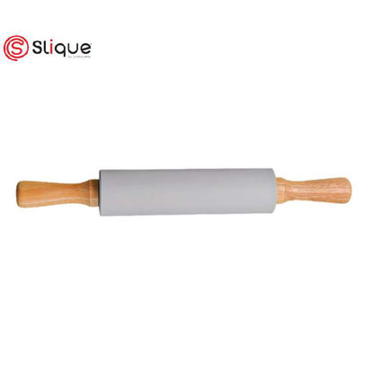Picture of SLIQUE Premium Wood + Silicone Rolling Pin Baking Accessories Amazing Gift Idea For Any Occasion