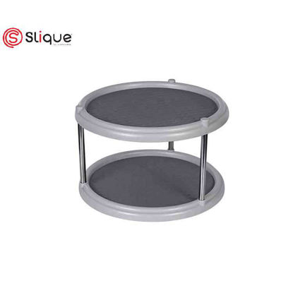 Picture of SLIQUE 2 Tier Table - Spice Organizer - Grey - Best Gift for Wedding/Anniversary Gift/Birthday Gift