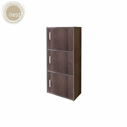 Picture of NEST DESIGN LAB LOW CABINET 3 LAYER WITH DOOR- Wenge