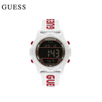 Picture of Guess Charge White Rubber Watch For Men GW0050G4