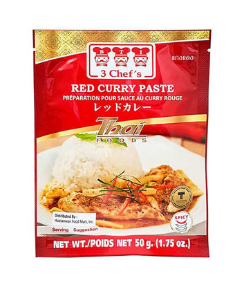 Picture of 3 Chefs Red Curry Paste 50g
