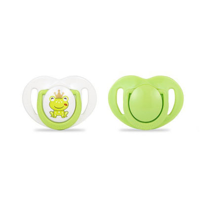 Picture of Mamajoo Silicone Orthodontic Soother Prince FrogGreen 12+months 2pcs
