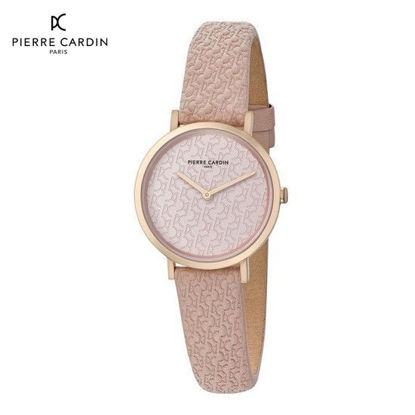 Picture of Pierre Cardin Belleville Monogram Rose Gold Leather Watch 31 mm
