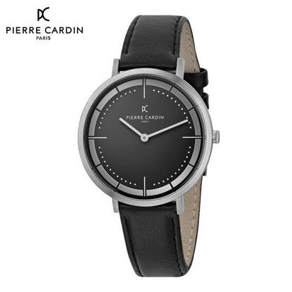 Picture of Pierre Cardin Belleville Park All Black Leather Watch 41 mm