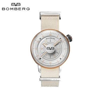 Picture of Bomberg BB-01 Quartz 3-Hands White Leather Watch 38 mm