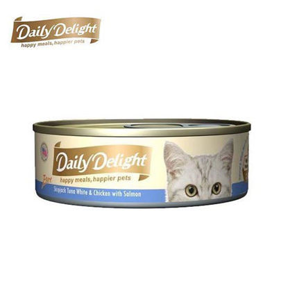 Picture of Daily Delight Pure Skipjack Tuna White & Chicken with Salmon 80g