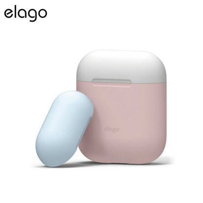 Picture of Elago Airpods Duo Case - Pink w White/Pastel Blue