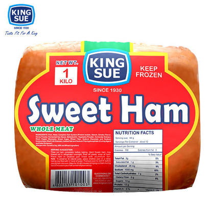 Picture of King Sue Ham & Sausage Co., Inc., Sweet Ham, Cooked, All Meat 1 Kg