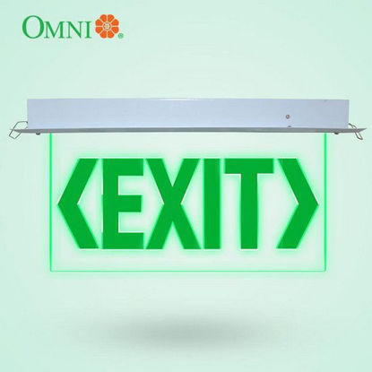 Picture of Omni LED-X-300-D LED Exit Sign Double Arrow (Recessed)