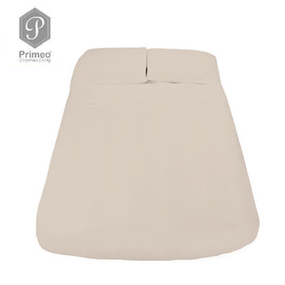 Picture of Primeo Premium King Bedsheet with 2 Pillow Case Set 100% Cotton- Taupe