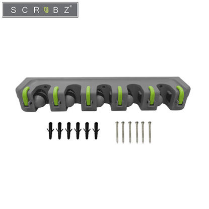 Picture of Scrubz Premium Broom Holder with Hook PP & Rubber